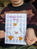 Goose Birthday Card: Happy Cake Day A5 Greeting Card